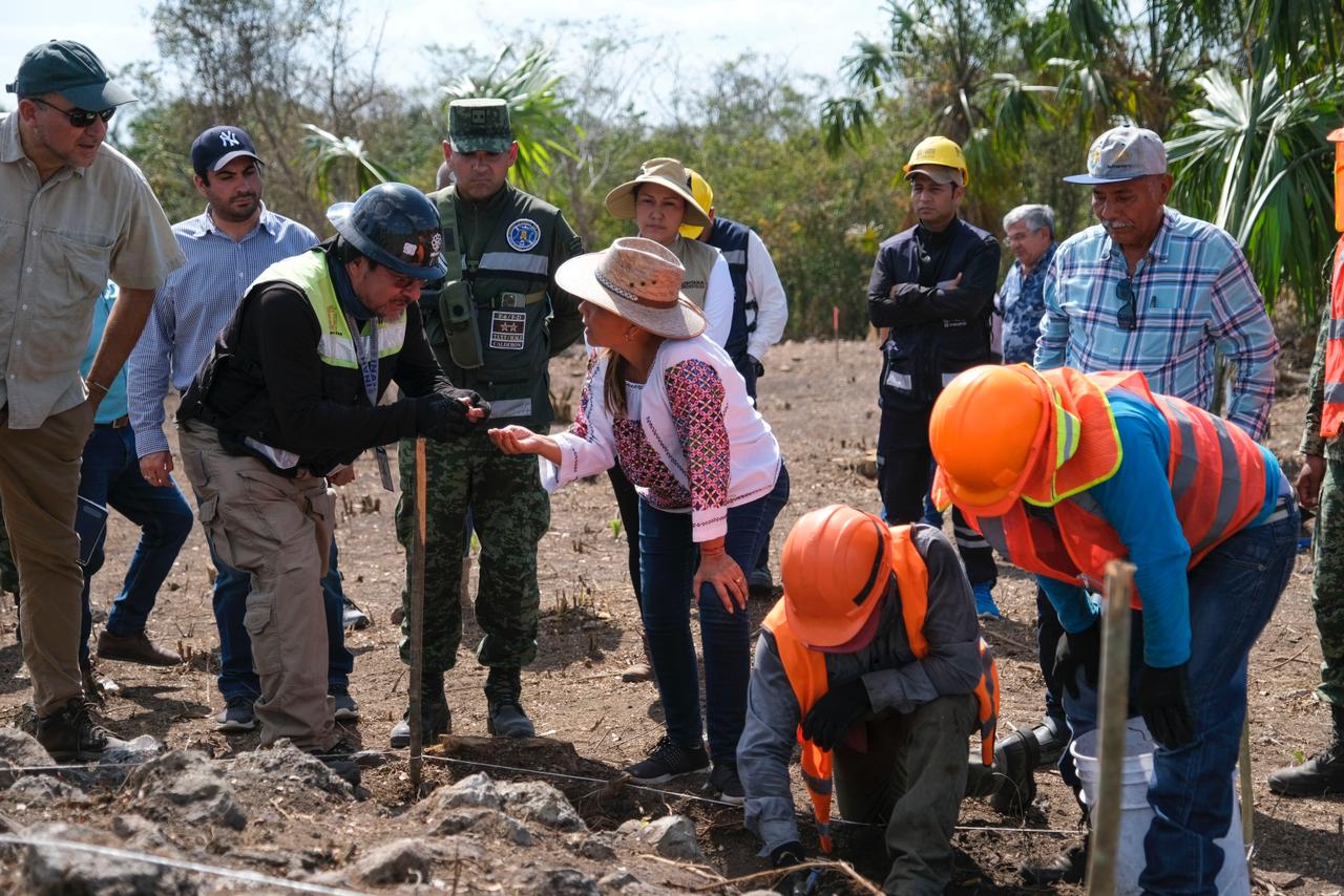 Recorre Mara área de salvamento arqueológico en tramo 7 del Tren Maya