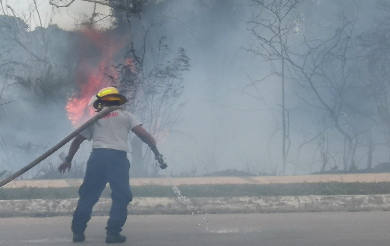 Tercer incendio sabana de Chetumal