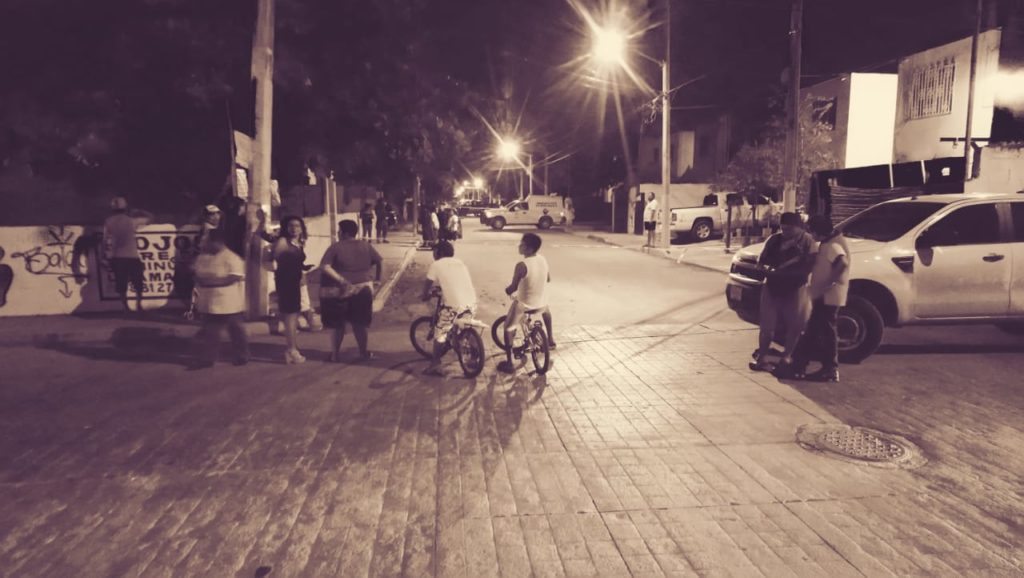Una habitual escena nocturna en Cancún