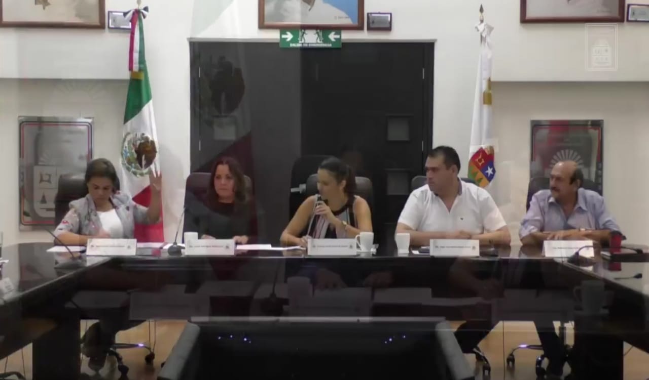 Reyna Durán Ovando en la sesión de la Comisión Anticorrupción