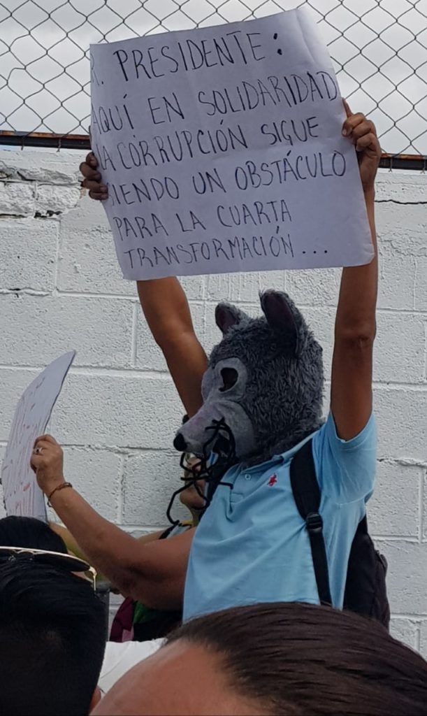 Protesta del activista Antonio Ramos