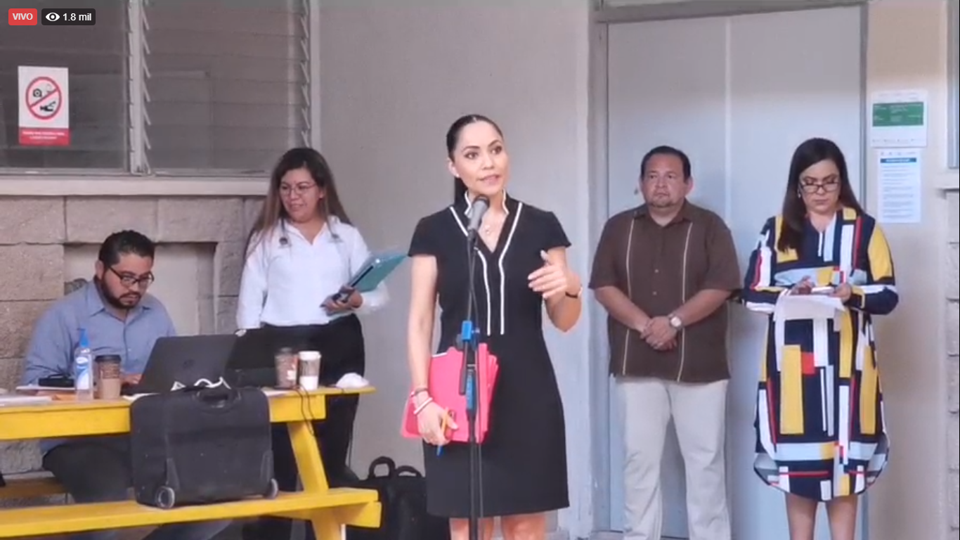 Alejandra Aguirre Crespo, titular de Sesa, en su informe del corte de casos de contagio por Covid-19 en Quintana Roo