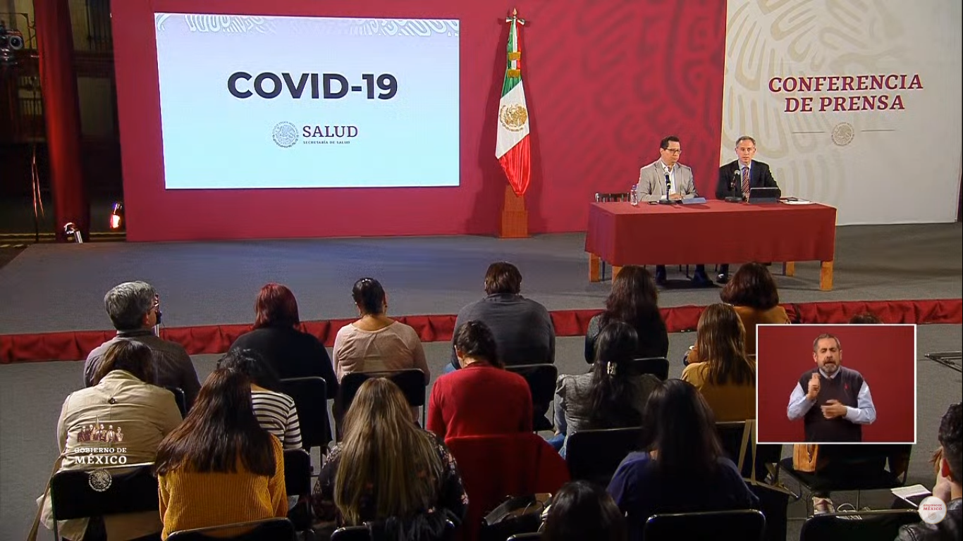 Conferencia de prensa del Covid-19 en Palacio Nacional