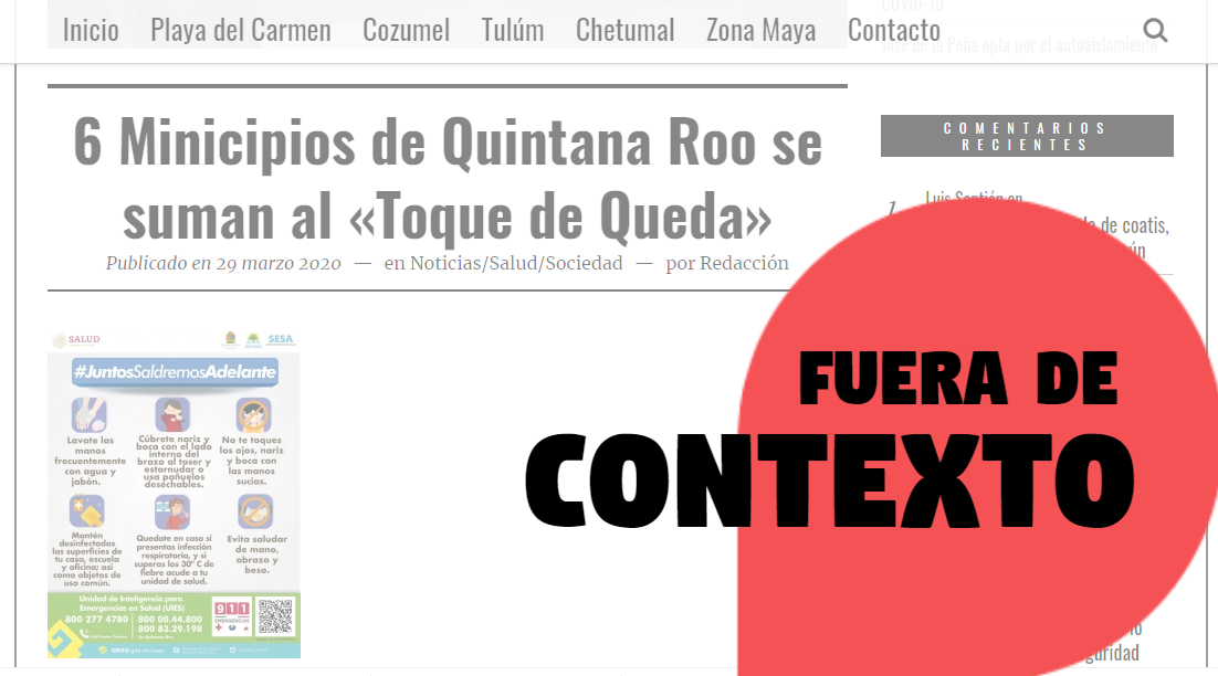 Fuera de Contexto: no hay toque de queda en seis municipios de Quintana Roo.