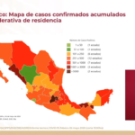 Mapa de casos confirmacos acumulados al 6 de mayo