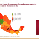 Mapa de casos confirmadoa al 4 de mayo