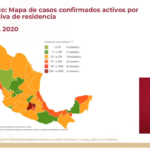 Mapa de casos confirmados activos al 10 de mayo