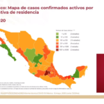 Mapa de casos confirmados activos al 16 de mayo