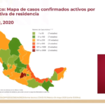 Mapa de casos confirmados activos al 4 de mayo