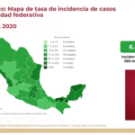 Mapa de tasa de incidencia al 10 de mayo