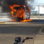 Incendio de autobuses en Celaya