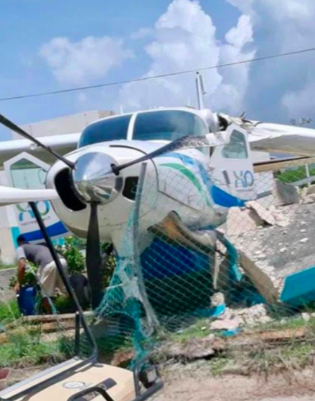 Avioneta se despistó en el Aeródromo de Holbox