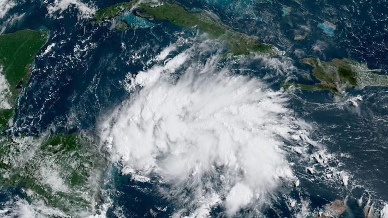 Imagen satelital de la depresión tropical
