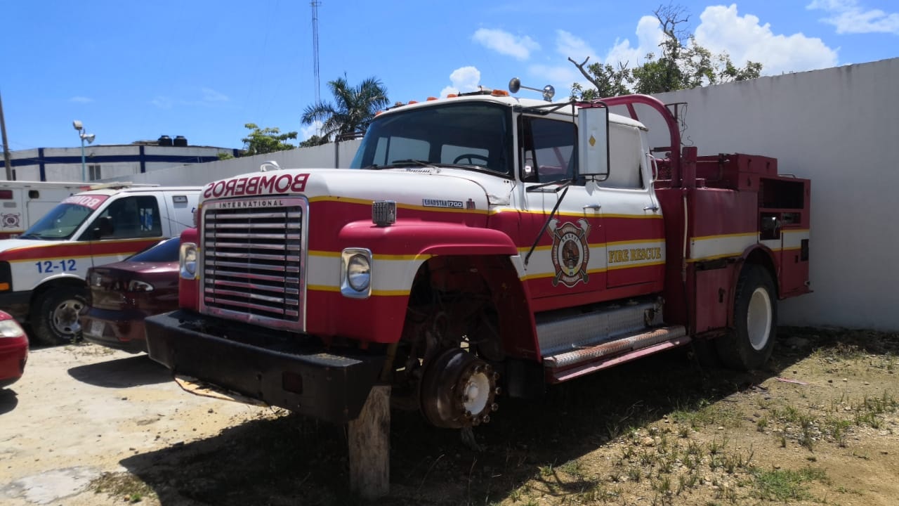 Carrobomba de bomberos en Chetumal