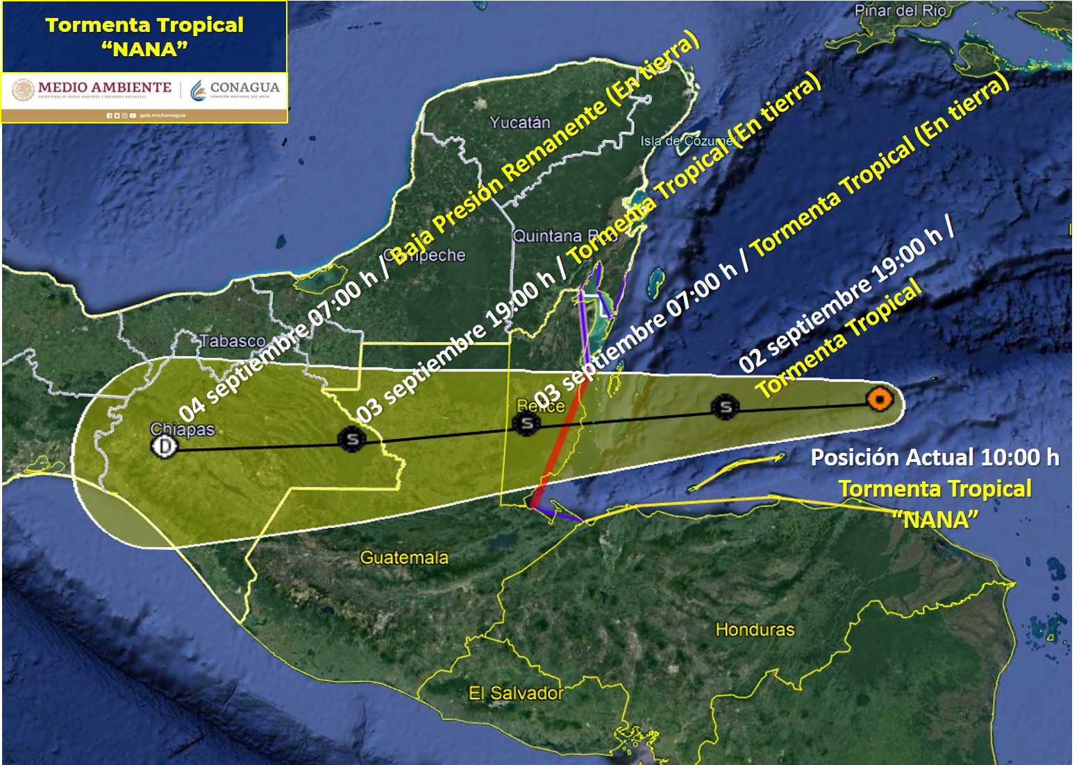 Alerta Verde por Tormenta Tropical Nana