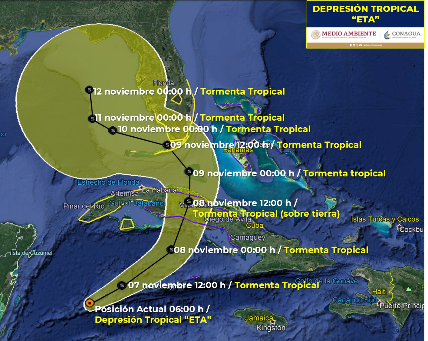 Eta seguirá provocando lluvias