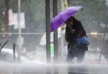 Fuertes lluvias por temporal de lluvias.