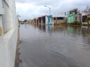 Calles inundadas por las lluvias
