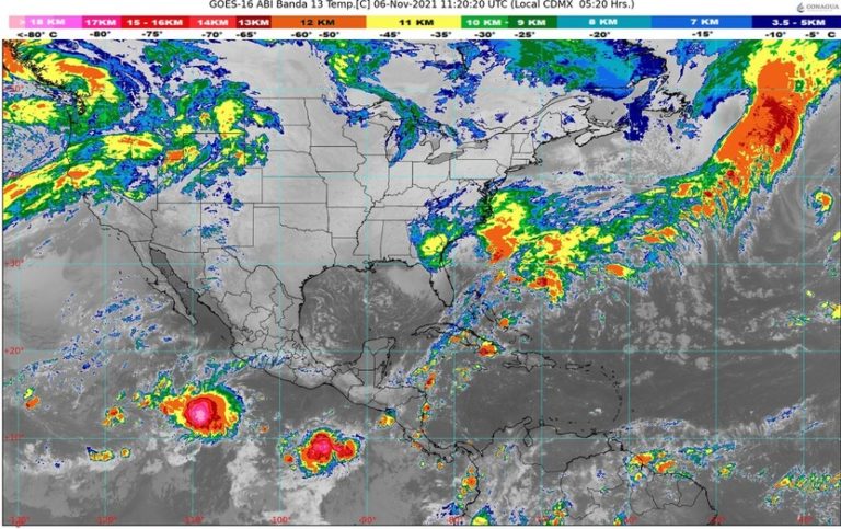 Pronóstico de rachas de viento de 50 kilómetros por hora en Quintana Roo