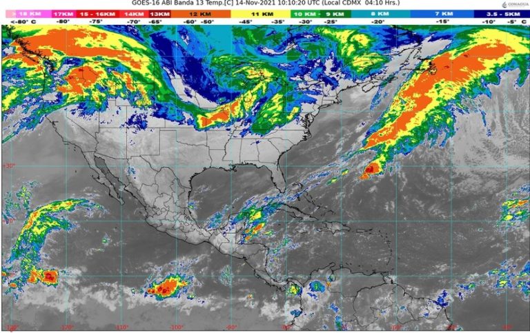Prevén lluvias intensas y trombas frente a costas de Quintana Roo