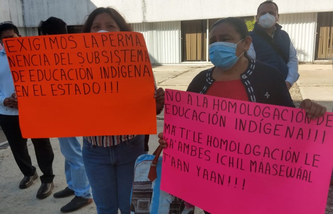 protestas de maestros indígenas