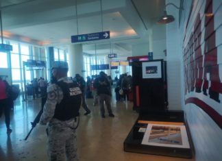 Guardia Nacional en el Aeropuerto de Cancún