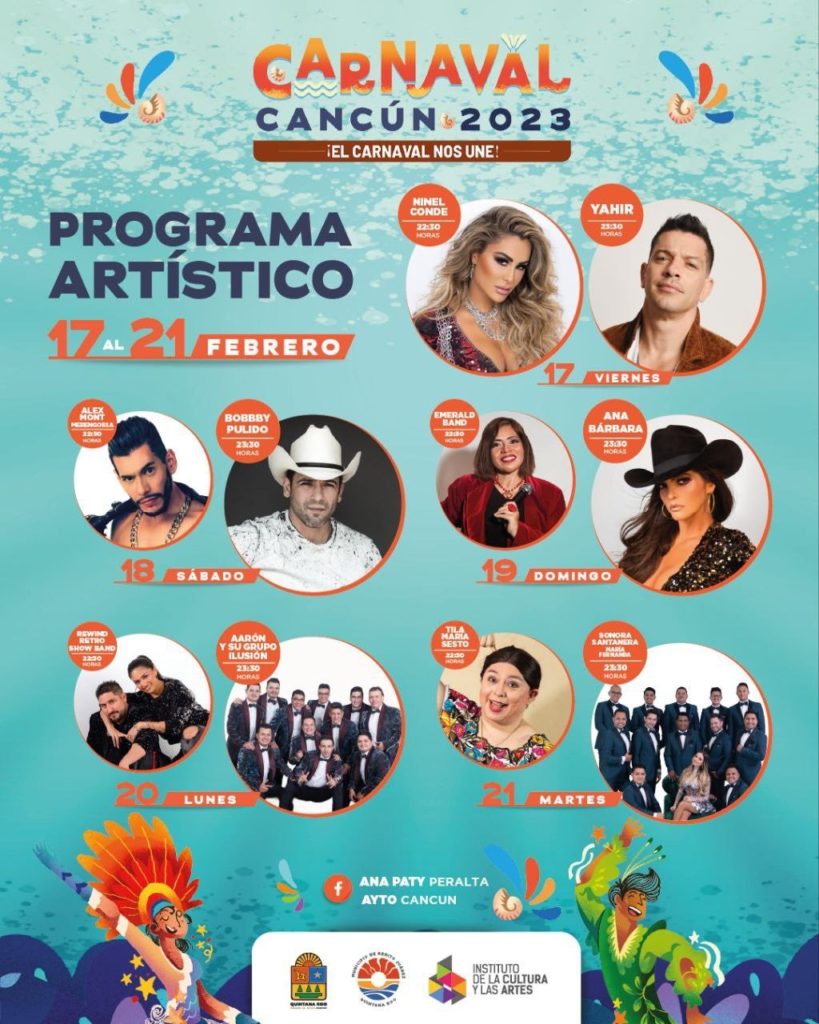 programa carnaval cancún 2023