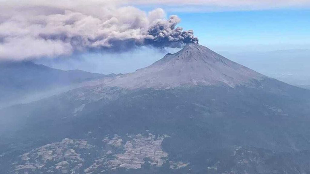 ceniza del Popocatépetl