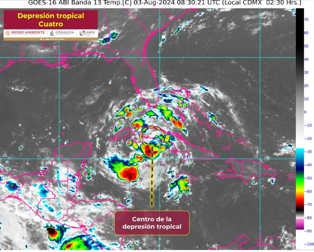 depresión tropical 4